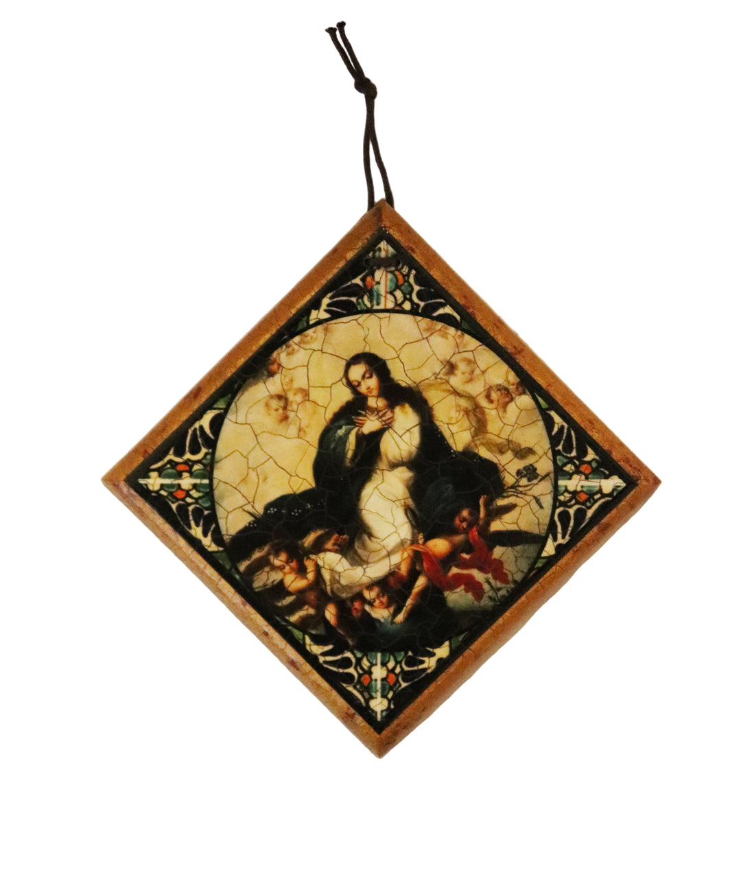 3.5" Mini Square Wooden Retablo