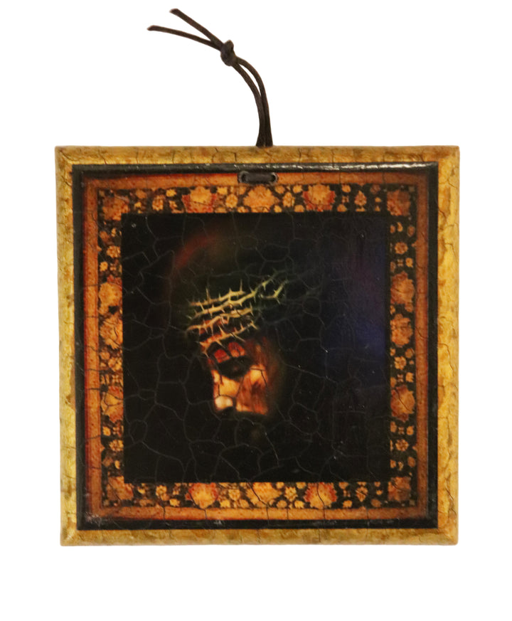 3.5" Mini Square Wooden Retablo