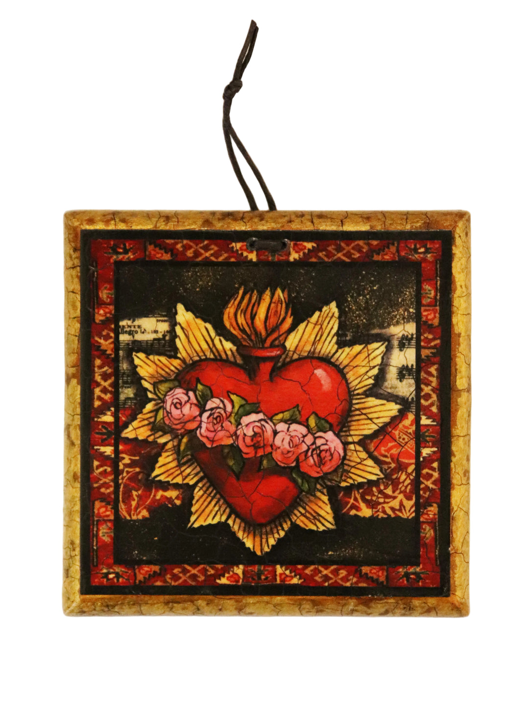 3.5" Mini Square Wooden Retablo