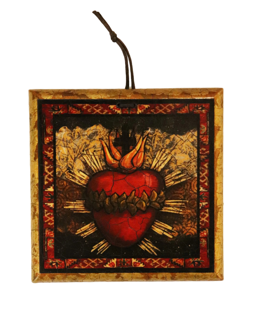 3.5" Mini Square Wooden Retablo
