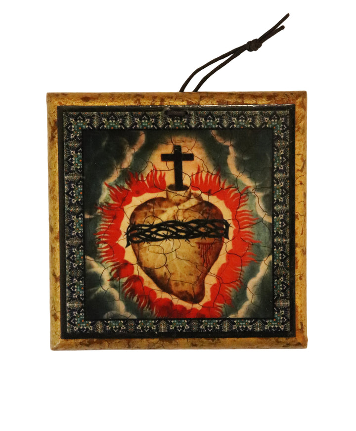 3.5" Mini Square Wooden Retablo