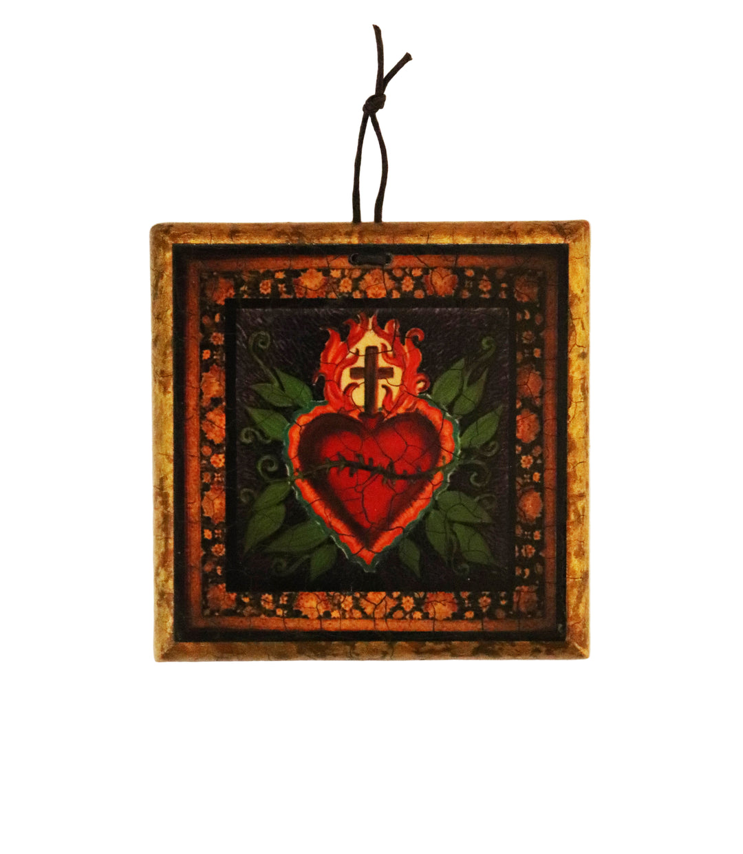 3.5" Mini Square Wooden Retablo