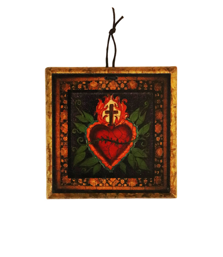 3.5" Mini Square Wooden Retablo