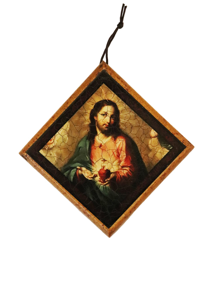 3.5" Mini Square Wooden Retablo