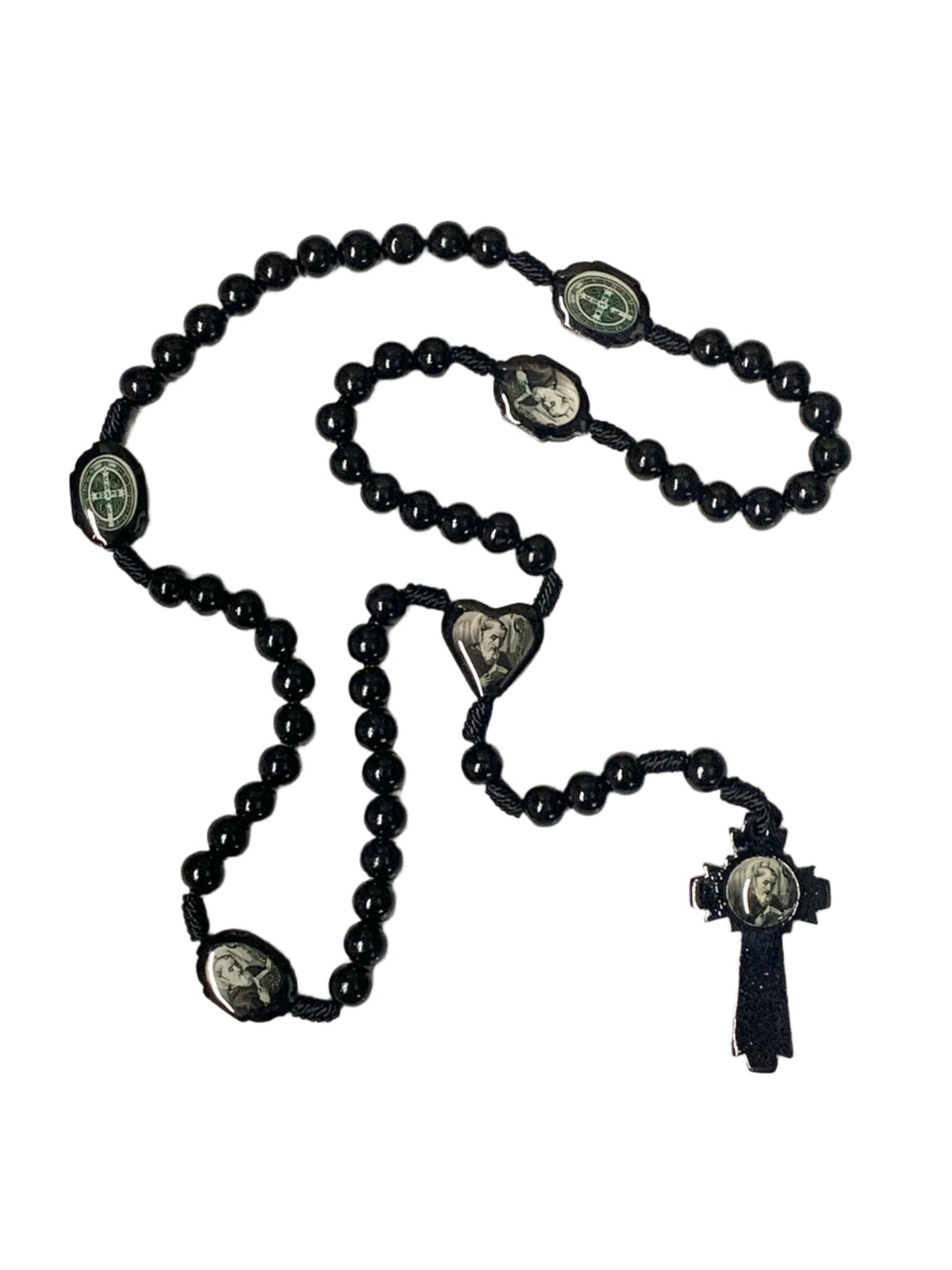 10MM Black Wood St. Benedict Rosary