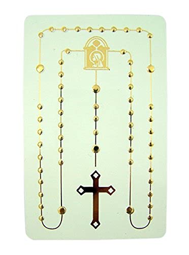 Green Pocket Rosary Card