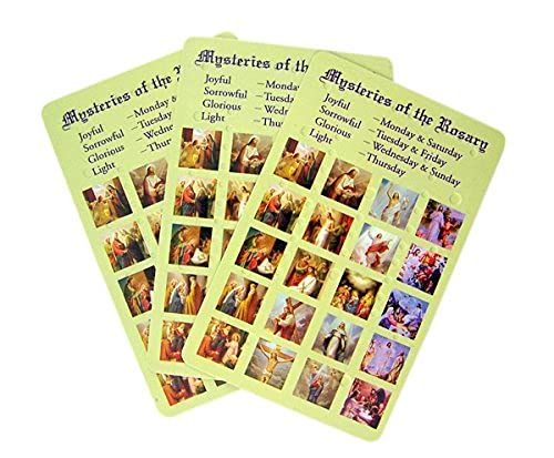 Green Pocket Rosary Card