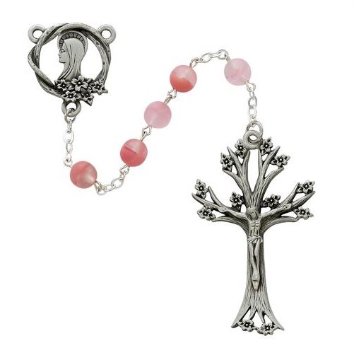 Frosted Pink Dogwood Rosary