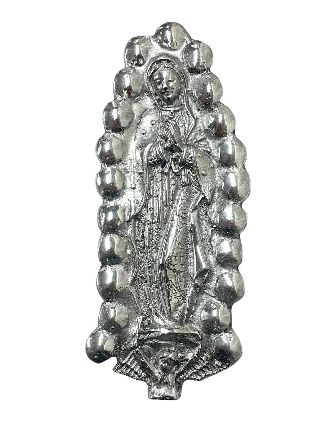 7" Our Lady of Guadalupe Pewter Plaque
