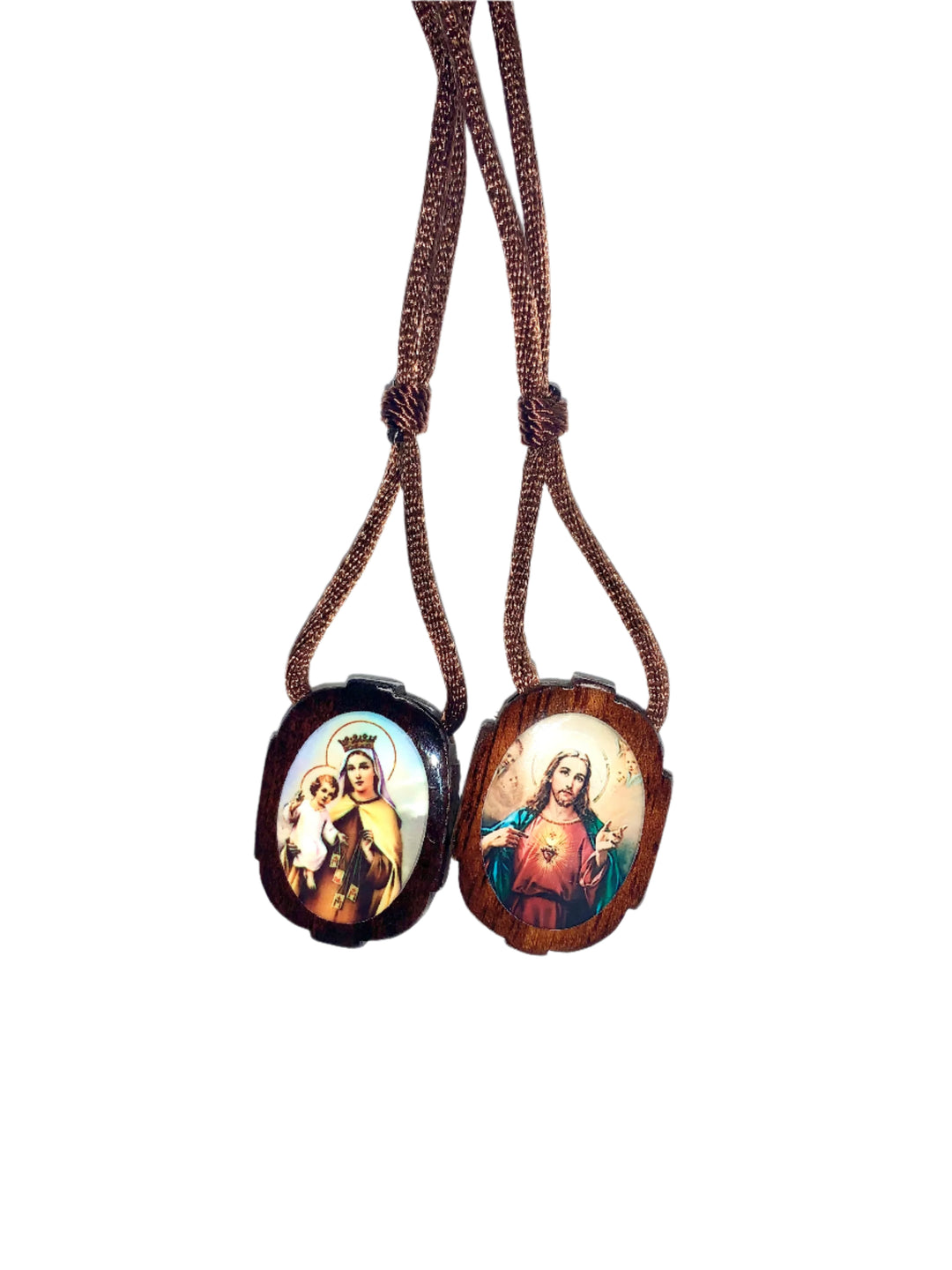 Our Lady of Mount Carmel & Sacred Heart Wood Scapular