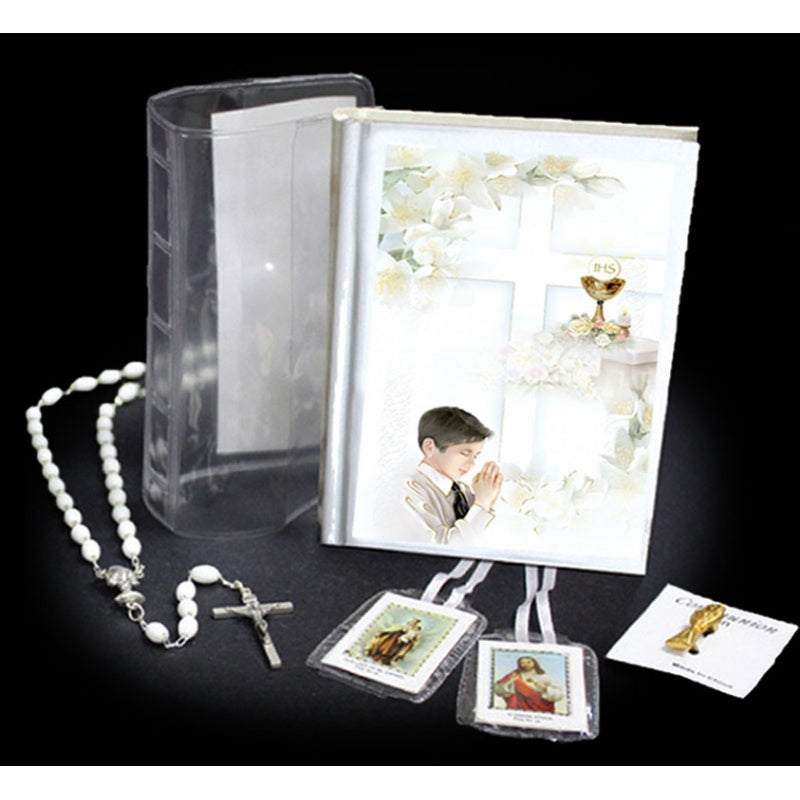 First Communion Wallet Gift Set for Boys - Spanish