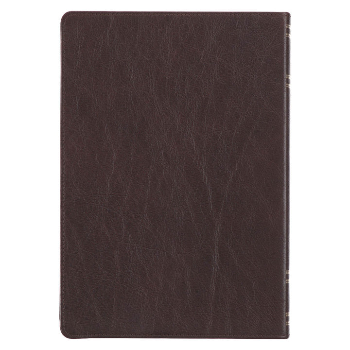 Brown Full Grain Leather Spiritual Growth Bible