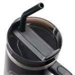 Be Strong in the Lord Black 40 Oz Tumbler with Straw - Ephesians 6:10