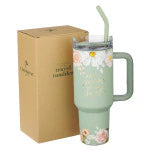 He Restores My Soul 40 oz Stainless Steel Tumbler with Straw - Psalm 23:3
