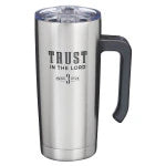 Trust in the Lord Stainless Steel Travel Mug with Handle - Psalm 3:5