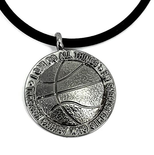 Basketball Gunmetal Necklace