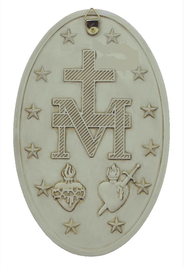 8" Hand-Painted Miraculous Medal Plaque