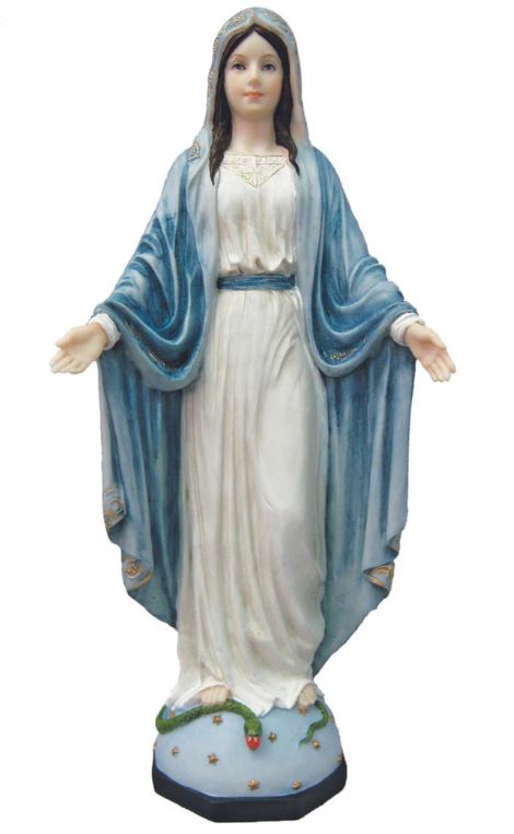 10" Our Lady of Grace Hand Painted Statue