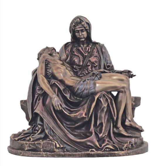 6" Pieta in Cold Cast Bronze Statue