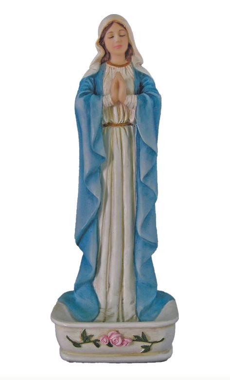 8.5" Praying Virgin Hand Painted Statue