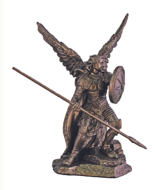 4" Archangel Raphael in Cold Cast Bronze Statue