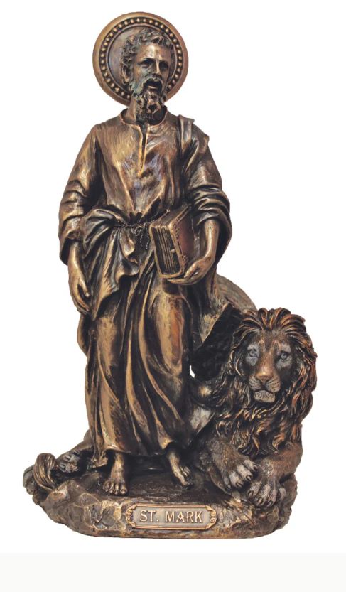 8" St. Mark in Cold Cast Bronze Statue
