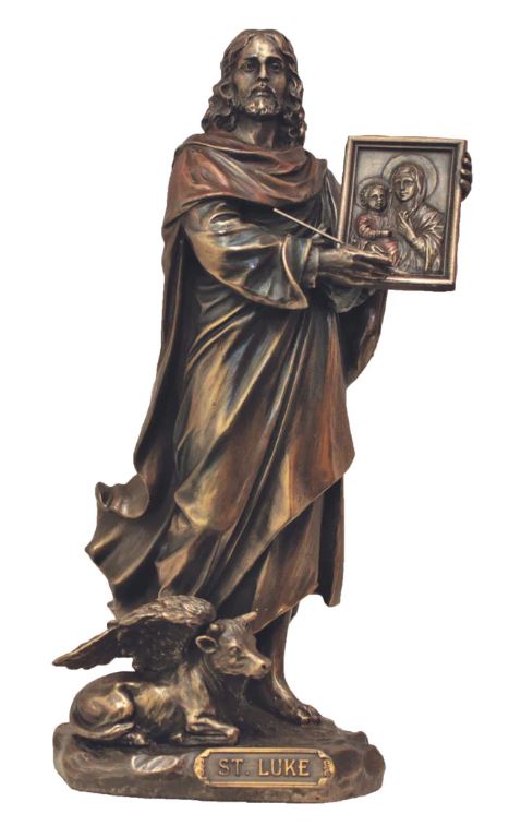 8" St. Luke in Cold Cast Bronze Statue