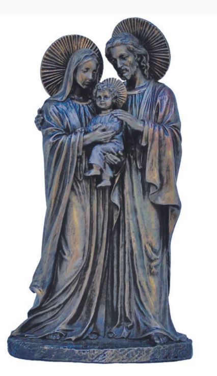 8.5" Holy Family Statue in Cold Cast Bronze