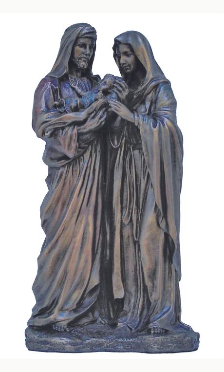 8.5" Holy Family Statue in Cold Cast Bronze