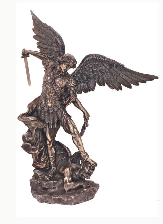 21" St. Michael in Cold Cast Bronze