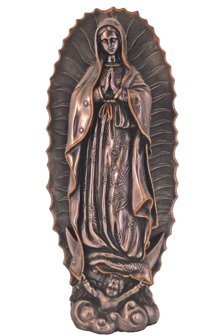 19" Our Lady of Guadalupe Bronze Statue