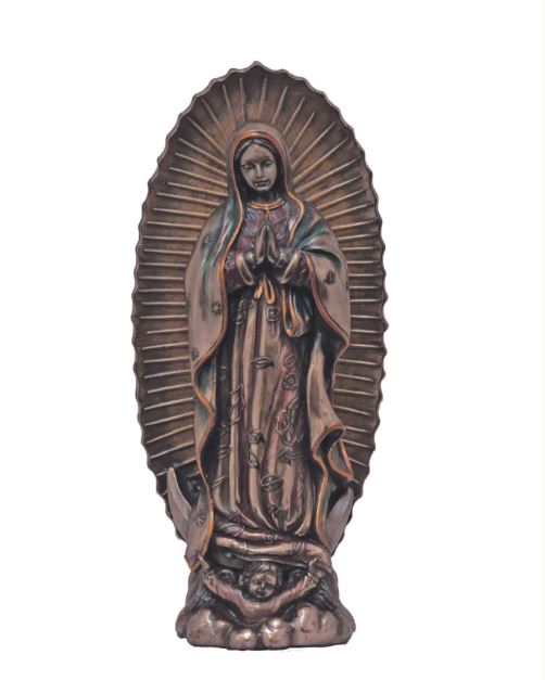 6" Our Lady of Guadalupe in Cold Cast Bronze