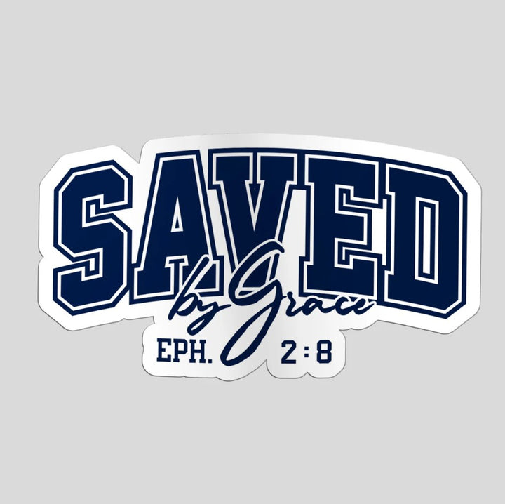 Saved By Grace Vinyl Sticker