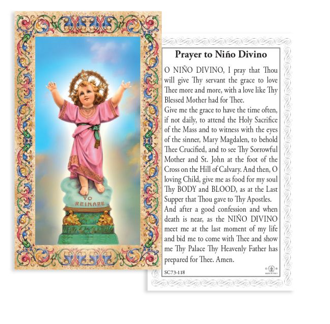 4" Cold Cast Resin Hand Painted Statue of the Divino Niño in a Deluxe Window Box