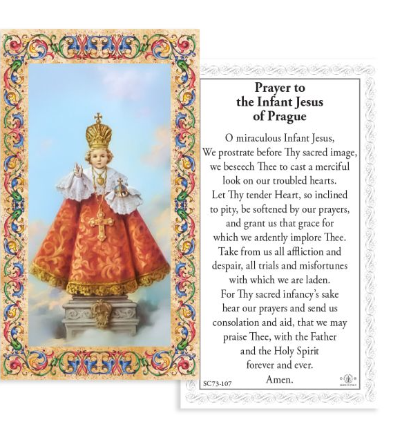 4" Cold Cast Resin Hand Painted Statue of the Infant Jesus of Prague in a Deluxe Window Box