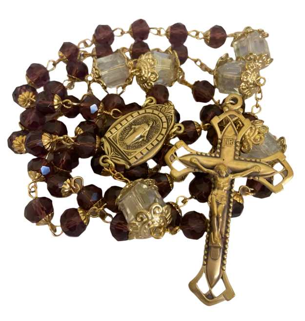 8mm Amethyst Crystal Bead Rosary