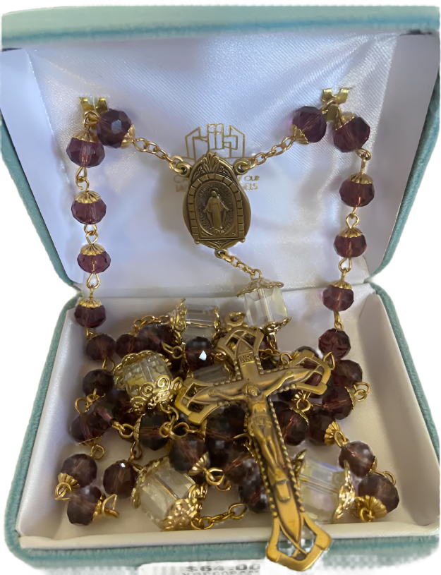 8mm Amethyst Crystal Bead Rosary