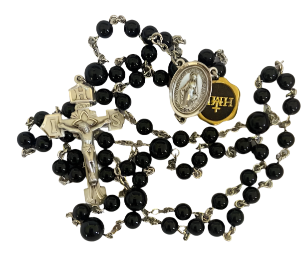 6mm Genuine Onyx Beads Rosary