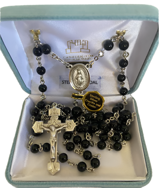 6mm Genuine Onyx Beads Rosary