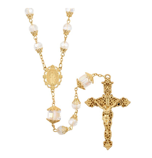 8mm New Beginnings Aurora Borealis Crystal Rosary