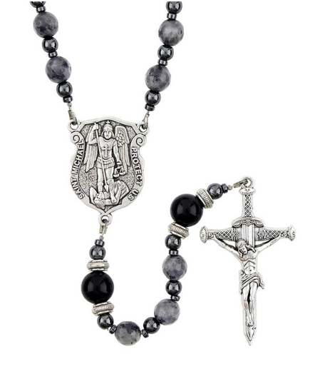 8mm Labradorite Onyx Spiritual Guardian Rosary