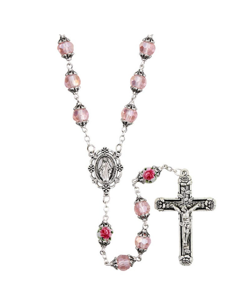 8mm Pink Madonna of the Rose Rosary