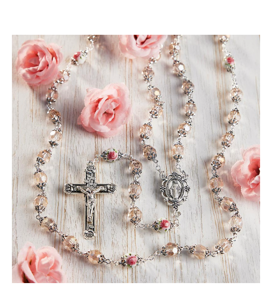 8mm Pink Madonna of the Rose Rosary