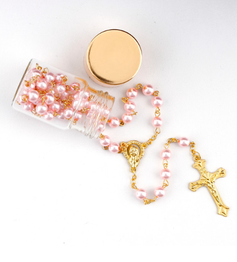 5mm Pearls of Faith Mini Rosaries in a Bottle Display