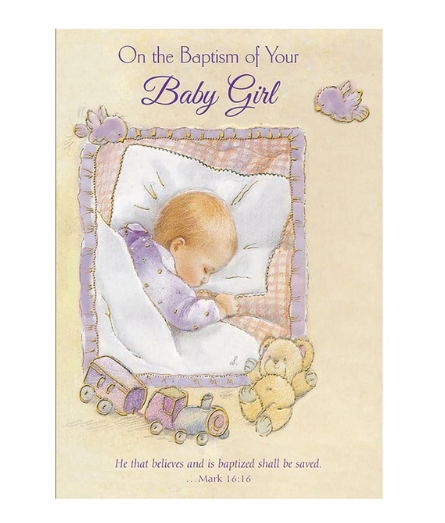 On the Baptism of Your Baby Girl Card