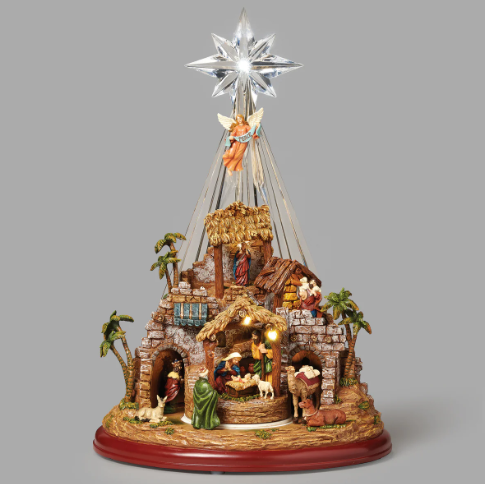 18" Amusements Lighted Musical Nativity Under a Star