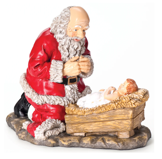 12" Kneeling Santa Figure