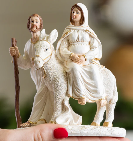 5" Pregnant Mary On Donkey