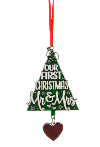5" Holiday Ornament - Our First Christmas Mr. & Mrs.