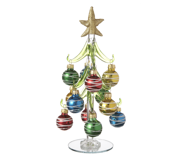 8.25" Christmas Trees with Ornaments